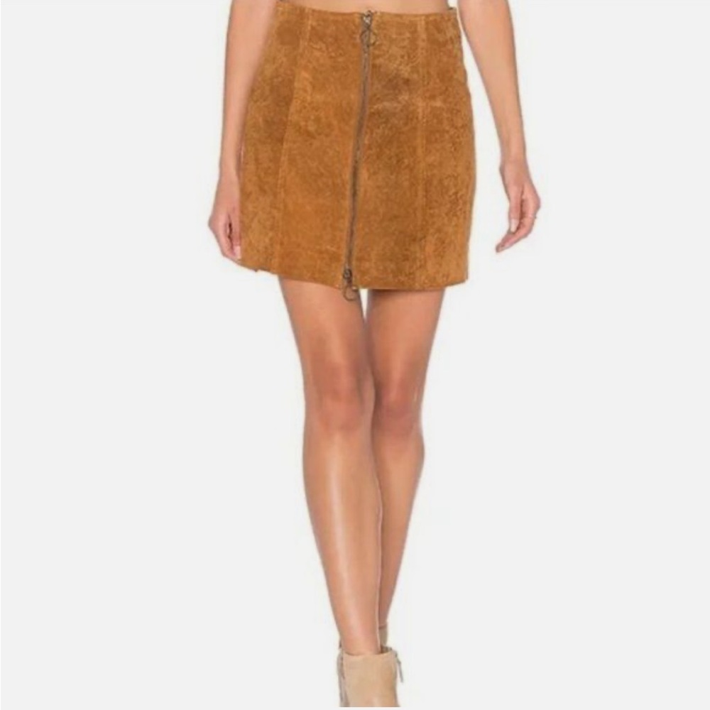 Capulet Tan Suede Mini Skirt